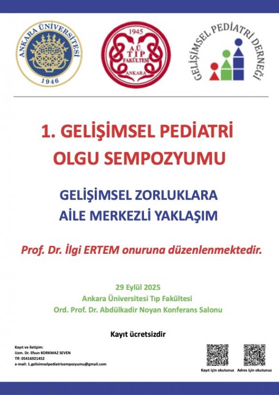 1. Gelişimsel Pediatri Olgu Sempozyumu Gerçekleştirildi