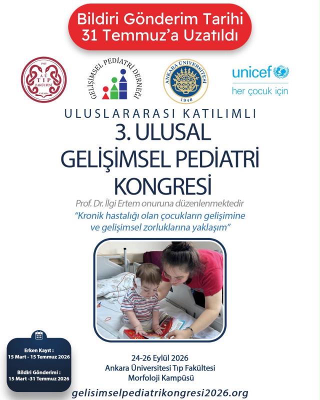 Bildiri Gönderim Tarihi 31 Temmuz 2026