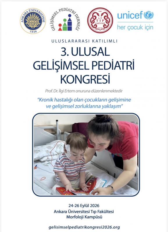  Uluslararası Katılımlı 3. Ulusal Gelişimsel Pediatri Kongresi Bilimsel Programı Yayınlandı!  